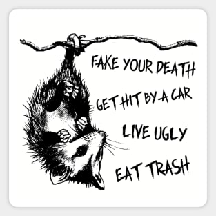 Funny Opossum Quotes Magnet